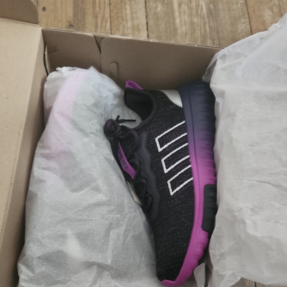 Adidas Women's Black and Pink Sneakers KAPTIR FLOW 2.0